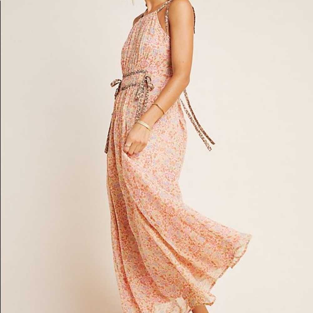 Anthropologie Maeve Clementina Halter Maxi Dress